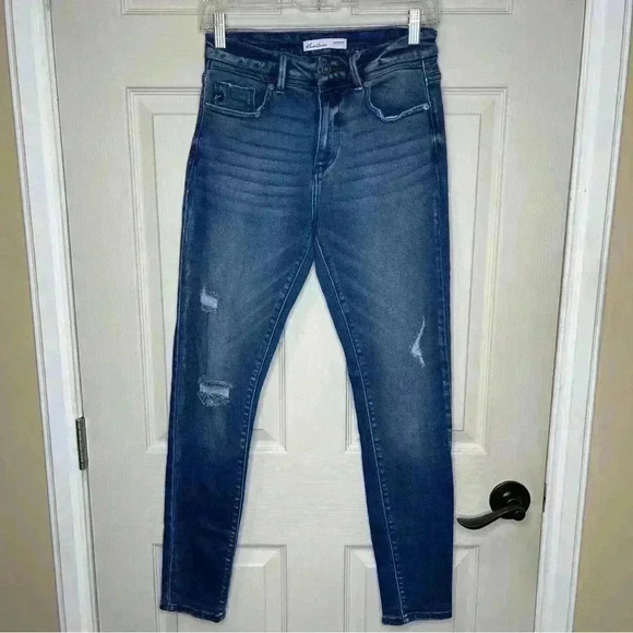 KanCan™ High Rise Medium Destructed Skinny Jean Sz 27 - Picture 2 of 13